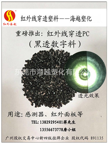 Black transparent digital material