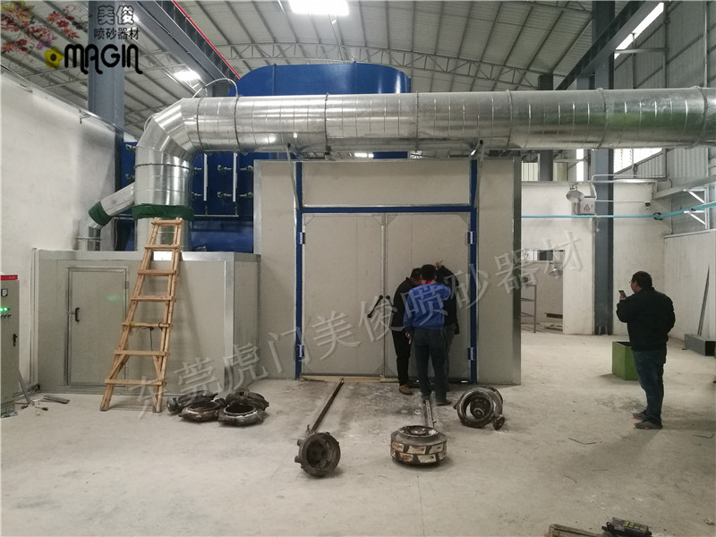 sandblasting room, painting room, sanding room