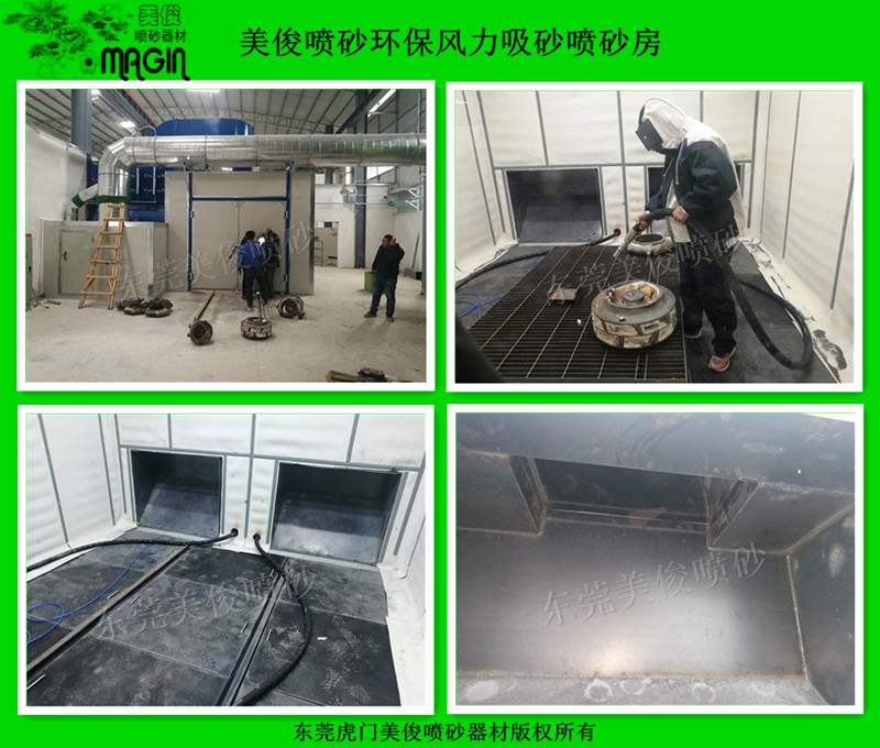 Environmental sandblasting room