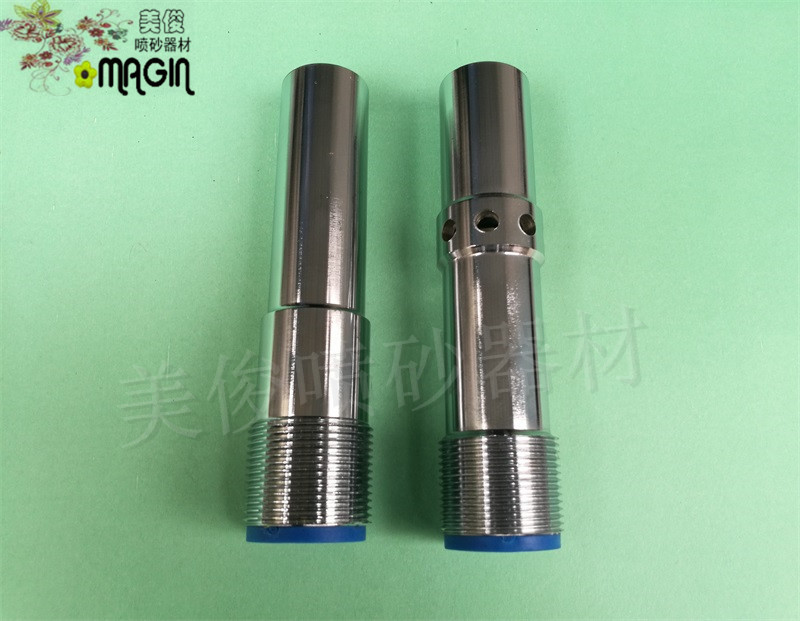 Boron carbide single and double inlet sandblasting gun