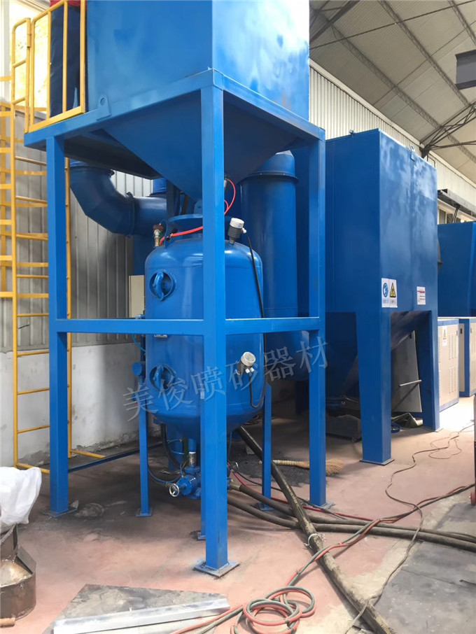 Environmental sandblasting room
