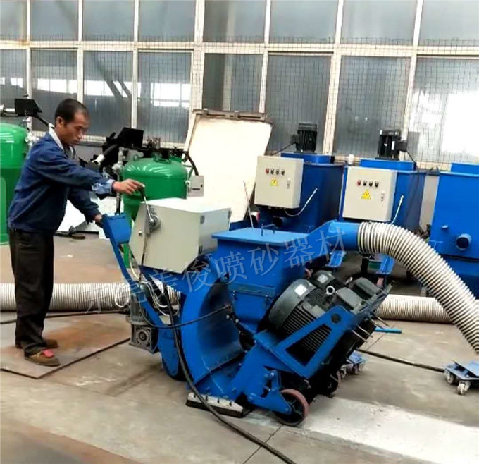 Deck shot blasting machine