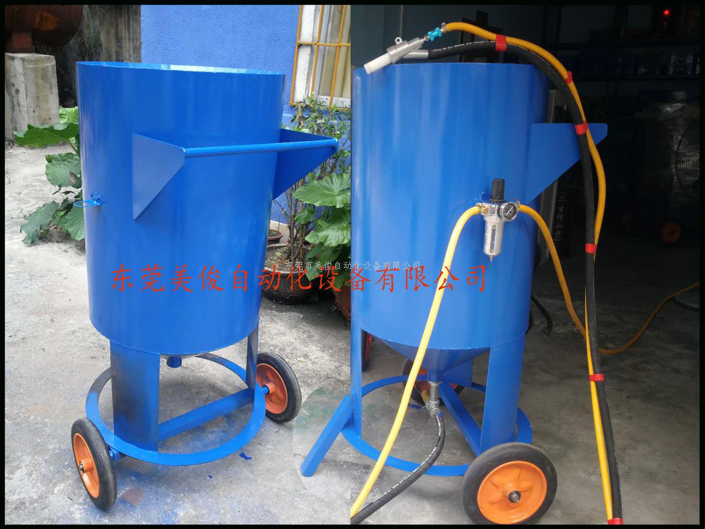 Open negative pressure sandblasting machine