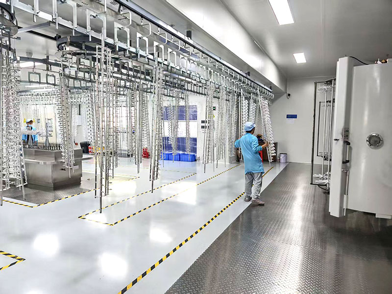 Composition of complete set of vacuum coating hanging line