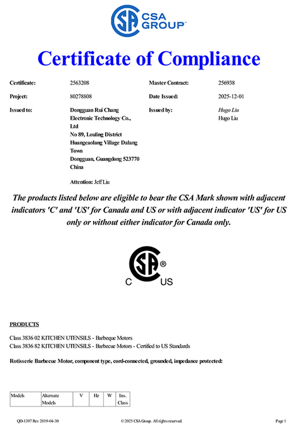 Certificate of Compliance