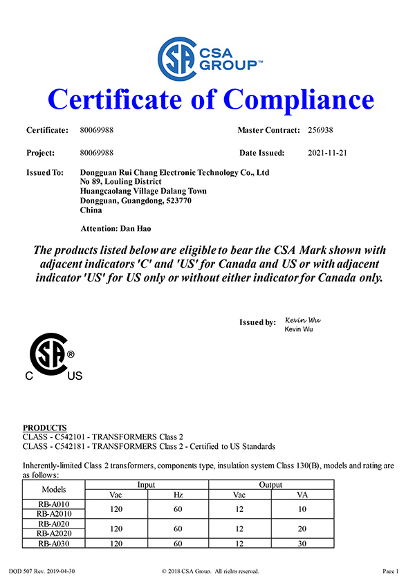 Certificate of Compliance