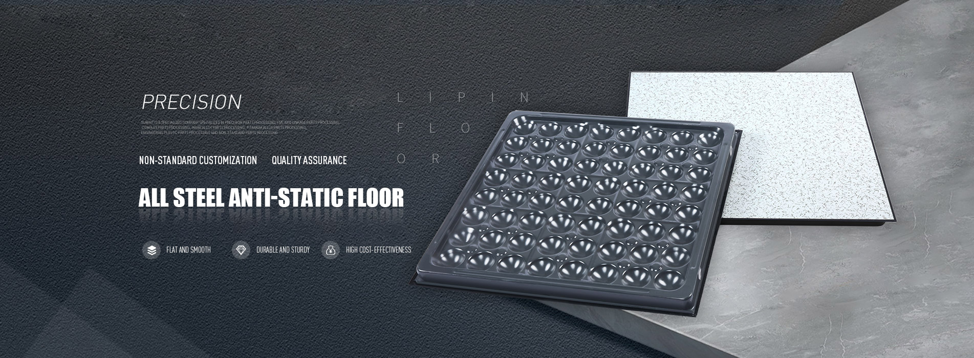 All steel anti static floor
