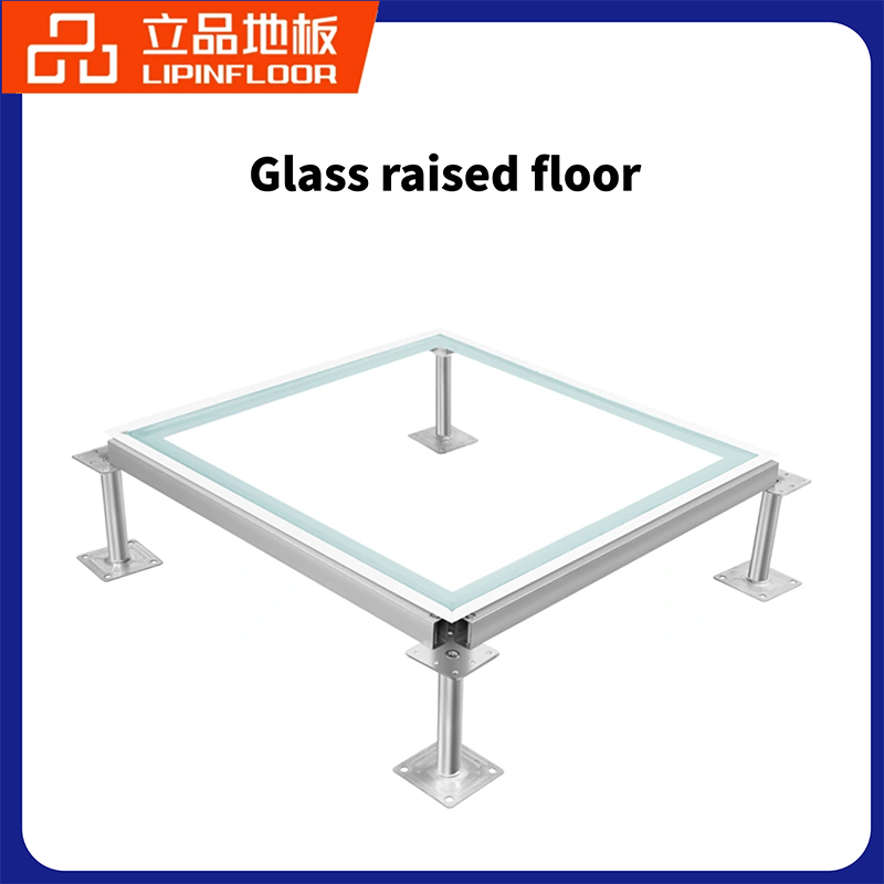 Steel glass electrostatic floor