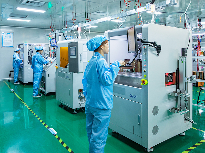 Automatic dispensing machine+automatic surface mounting machine+infrared sensor testing machine