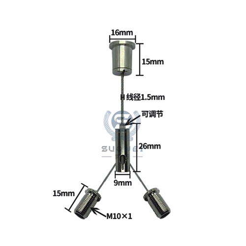 New wind direction for commercial lighting lifting accessories: Y-shaped one to two suspension lines form a linear long strip light project standard